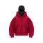 Hot Selling Blank DIY Autumn Ins Style Double Hood Zip Up Hoodie for Couples