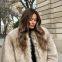 2025 Manteau en fourrure synthétique à col revers pour femmes en gros – Vêtement d'extérieur d'hiver élégant et chaud