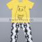 Ins Hot sale Savage Beast Cotton Wear Short Sleeve Printed T-shirt + Harlan Trousers Summer Boy Clothing Set