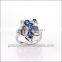 925 Stering Silver Created Blue Sapphire Set Gemstone Jewelry Hong Kong Wholesale