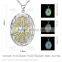 Diffuser locket Pendant Necklace with green moon stone