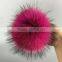9-15cm Natural raccoon fur ball For keychain bags New dyed animal fur pom pom for shoes cap accessories