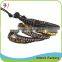 Summer New Style Pink Stone Bead Mix Green On Beige Leather Beach Bracelet