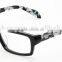 Acetate optical eyeglasses for men with multi colorful marble grain tortoise