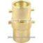Brass fire hose coupling