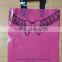 Customised pink flexi loop handle plastic pe bag for packaging