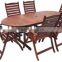 Meranti Outdoor / Garden Furniture Set - Table + 6 chair