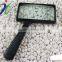 Square Handheld Biconvex Magnifier Glass for magnifying 2x