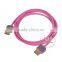 Slim Flexible Dual colors 2.0 versions HDMI A male to A male Cable high speed HDMI cable