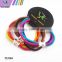 Double -strand PonyTail Elastic Hair Band Tie Rope Ring Rubber Ponytail Holder with gold tone charm