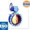 lever operated double flange butterfly valve