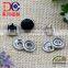 Brass Pearl Prong Snap Fastener Buttons for Shirt, 4 Parts Metal Button for Baby Clothes