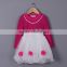 Fashion Girls Dress Red Dress Fall Cardigan Kids Wear Children Clothing GD41202-30