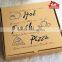 Customized Brown Kraft Paper Pizza Box and Packaging