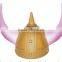 Golden Warrior Plastic Viking Helmet with Light Up Horns Flashing Blue Light