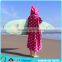 Rosy pink color girl Hooded changing towel gril towelling surf hooded towel