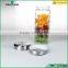 2000ml air-tight food glass storage container with metal lid
