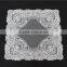 white designe embroidery lace handkerchief for decoration