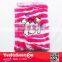 Zebra Fabric Embroider applique logo customized plush notebook