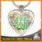 Best selling metal heart-shaped souvenir print religious oem keychain