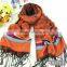 A171-F New lovely flower unique woven scarf patterns