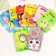 wholesale fancy embossed cartoon animal shape business card cover pvc silicone passport case bus ID card holder with key ring