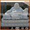 Temple decoration natural white marble stone laughing buddha statue