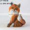 Polyresin life size wild fox animals home decoration