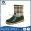 Fancy Kids Printed Grid Genuine Leather Zip Up Half Boots Size 31-36