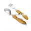 Stainless Steel Foldable Fork Spoon Knife Kit / picnic knife in camping cutlery kit / foldable knife spoon fork set