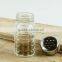 square diamond clear glass spice container