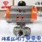 3 Way Stainless Steel Float Ball Valve with Pneumatic Actuators