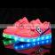 2016 The Latest Low MOQ Buckle Strap Child Shoe LED Light Up Kids Shoes