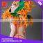 Sexy mixed color feather rhinestone brazilian carnival costume