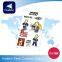 OEM custom paper sticker with die-cut for home decoration