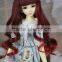 Hot sales synthetic black to red deep curly 1/4 bjd doll wigs