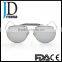 Cool and fashion silvery aviator mirror lens ladies metal sunglasses.