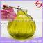 Round clear glass aroma diffuser bottle in lantern shape with vertical stripe and color spraying is available
