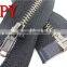 Auto Lock Light Black Nickel Metal Zippers with Custom Zipper Pull