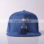 High Quality Custom 3D Embroidery Blank Flat Brim 6 Panel Snapback Cap Hip Hop Cap