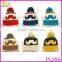 New Unisex Baby Boys Girl Winter Knitted Hats Mustache Children's Earflap Thicken Warm Skulls Beanies Fashion
