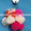 cheap fake fur fox tail keychain artificial foxtail