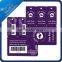 Non-standard Custom Printing Hole Punch Plastic die cut Card with Barcode