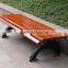 Outdoor Solid Wood Bench Cast Iron legs