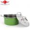 2016 3pcs Stainless steel color steel handle high pot set