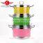 pink green yellow colorful hot sale shape stainless steel soup cooking pot set