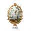 Flower/ bird Hand Drawing with oval frame MK-0019-01