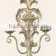 Bedroom/dinning room decorative wall mounted metal candle holders