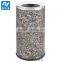 201 Stainless Steel hotel Ground ash barrel waste bin manufacturer