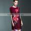 New fashion big yards peony women folding dresses